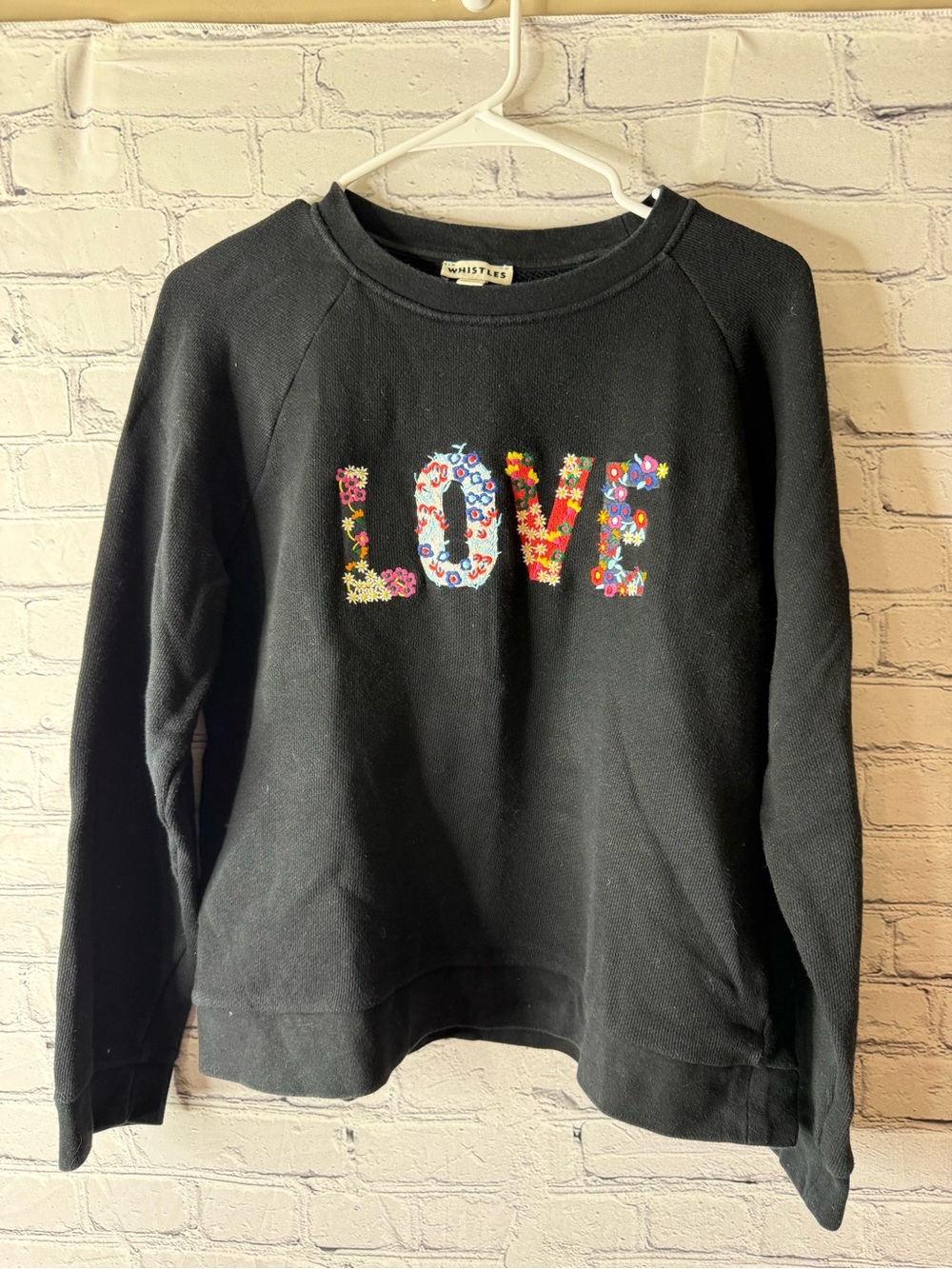 Whistles Crew Neck Embroidered Sweat Shirt Medium
